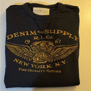 Denim & Supply Ralph Lauren Black and Gold Shirt